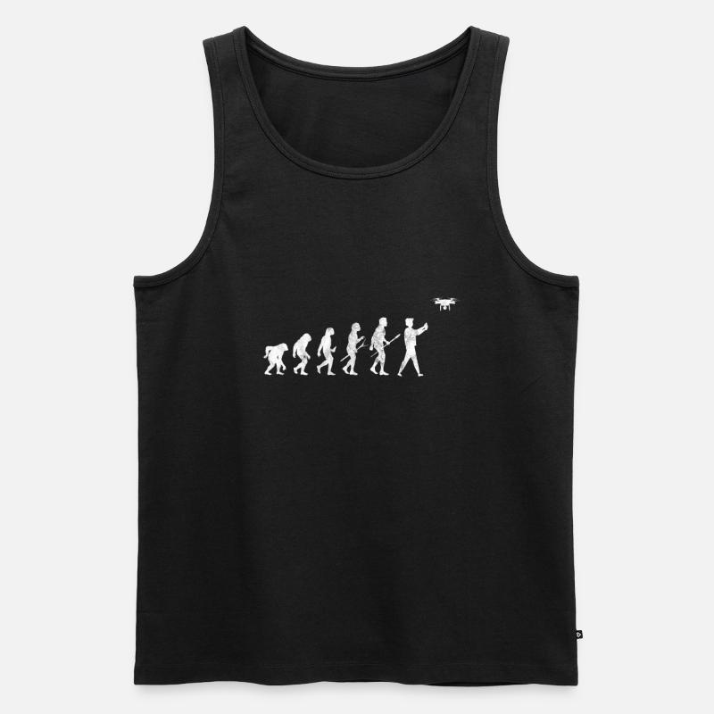 Drone Evolution - Men's Premium Organic Tank Top - black