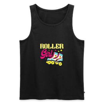 Rollschuhe - Männer Premium Bio Tank Top - Schwarz - Vorne - Michal (187cm)