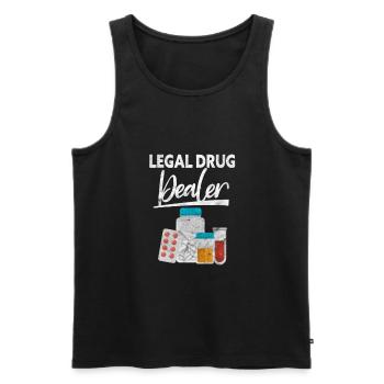 Apotheke - Männer Premium Bio Tank Top - Schwarz - Vorne - AI Model Male 178 light (178cm)