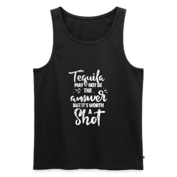 Tequila - Männer Premium Bio Tank Top - Schwarz - Vorne - AI Model Male 178 light (178cm)
