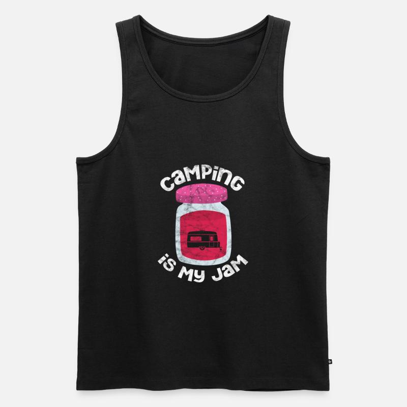 Camping - Männer Premium Bio Tank Top - Schwarz