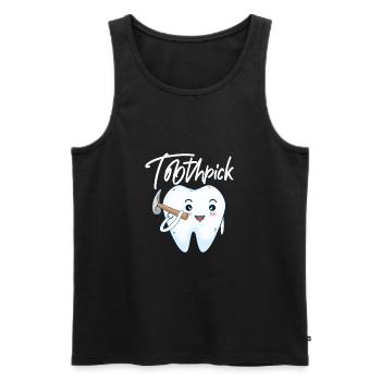Zahnarzt Zahn Zahnärztin Dentist Zähne Geschenk - Männer Premium Bio Tank Top - Schwarz - Vorne - AI Model Male 178 light (178cm)
