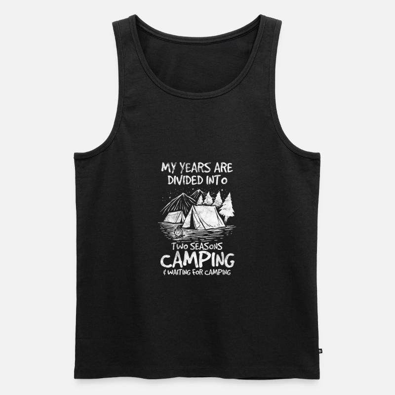 Camping - Männer Premium Bio Tank Top - Schwarz