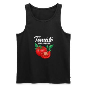 Tomate - Männer Premium Bio Tank Top - Schwarz - Vorne - AI Model Male 178 light (178cm)