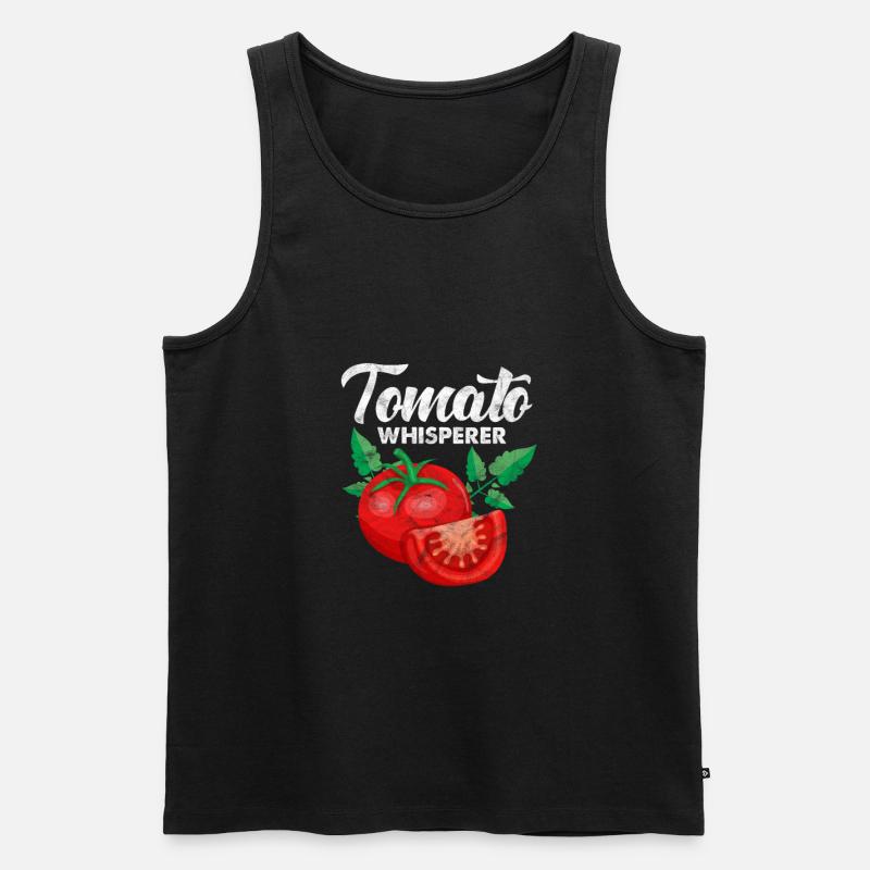 Tomate - Männer Premium Bio Tank Top - Schwarz