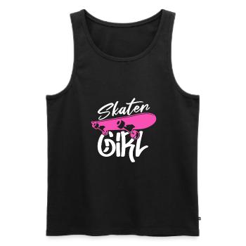 Skater Girl Skateboard Skate Skater Cadeau - Débardeur bio Premium Homme - noir - Devant - AI Model Male 178 light (178cm)