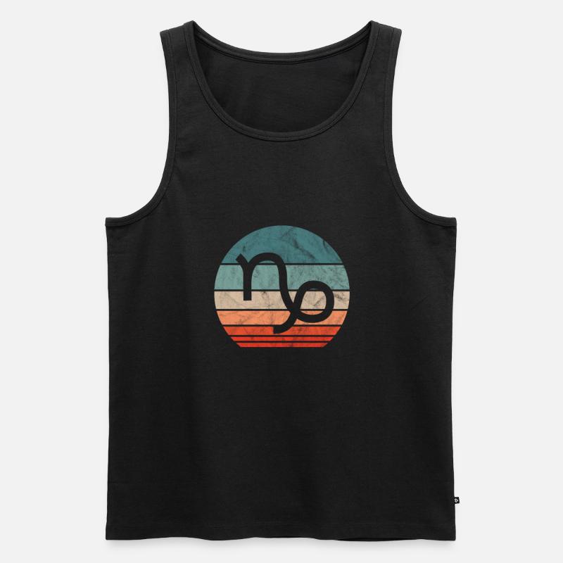 Sternzeichen Steinbock - Männer Premium Bio Tank Top - Schwarz