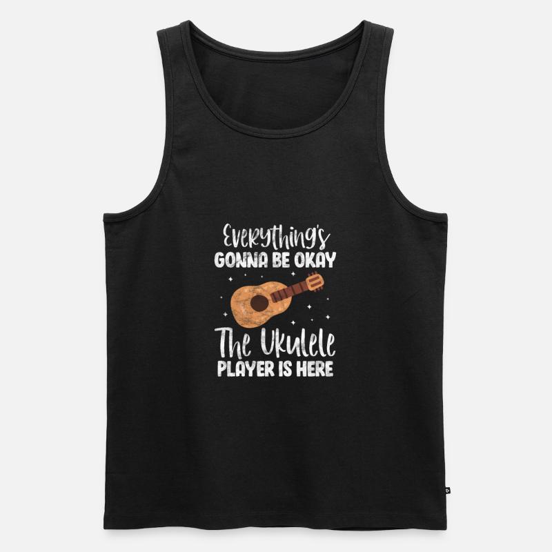 Ukulele - Männer Premium Bio Tank Top - Schwarz