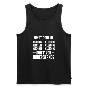 Binär Code Programmierer Coder Geschenk - Männer Premium Bio Tank Top - Schwarz - Vorne - AI Model Male 178 light (178cm)
