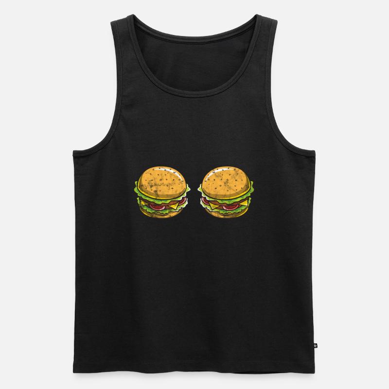 Burger - Männer Premium Bio Tank Top - Schwarz