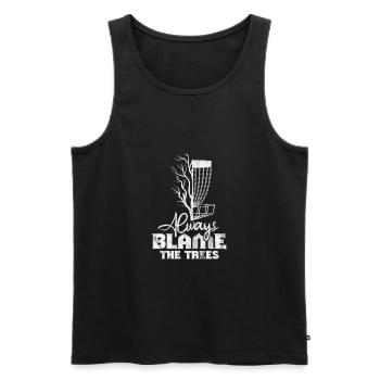 Disc Golf - Männer Premium Bio Tank Top - Schwarz - Vorne - Michal (187cm)