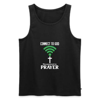 Pasteur Parrer Prêtre Religion Cadeau de l’Église - Débardeur bio Premium Homme - noir - Devant - AI Model Male 178 light (178cm)