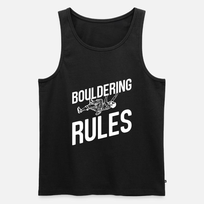 Bouldern - Männer Premium Bio Tank Top - Schwarz