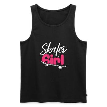 Skater Girl Skateboard Skate Skater Cadeau - Débardeur bio Premium Homme - noir - Devant - AI Model Male 178 light (178cm)