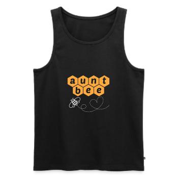 Tante Biene Nichte Neffe Familie Geschenk - Männer Premium Bio Tank Top - Schwarz - Vorne - Michal (187cm)