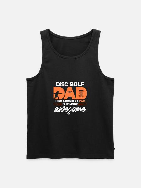 Disc Golf Father Frisbee Pappa Disc Golf Gåva - Ekologisk premium tanktopp herr - svart