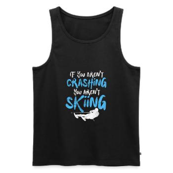 Ski Skifahren Schnee Winter Skiurlaub Geschenk - Männer Premium Bio Tank Top - Schwarz - Vorne - Michal (187cm)
