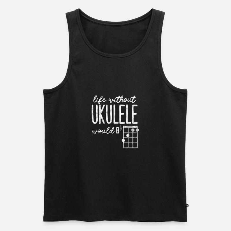 Ukulele - Männer Premium Bio Tank Top - Schwarz