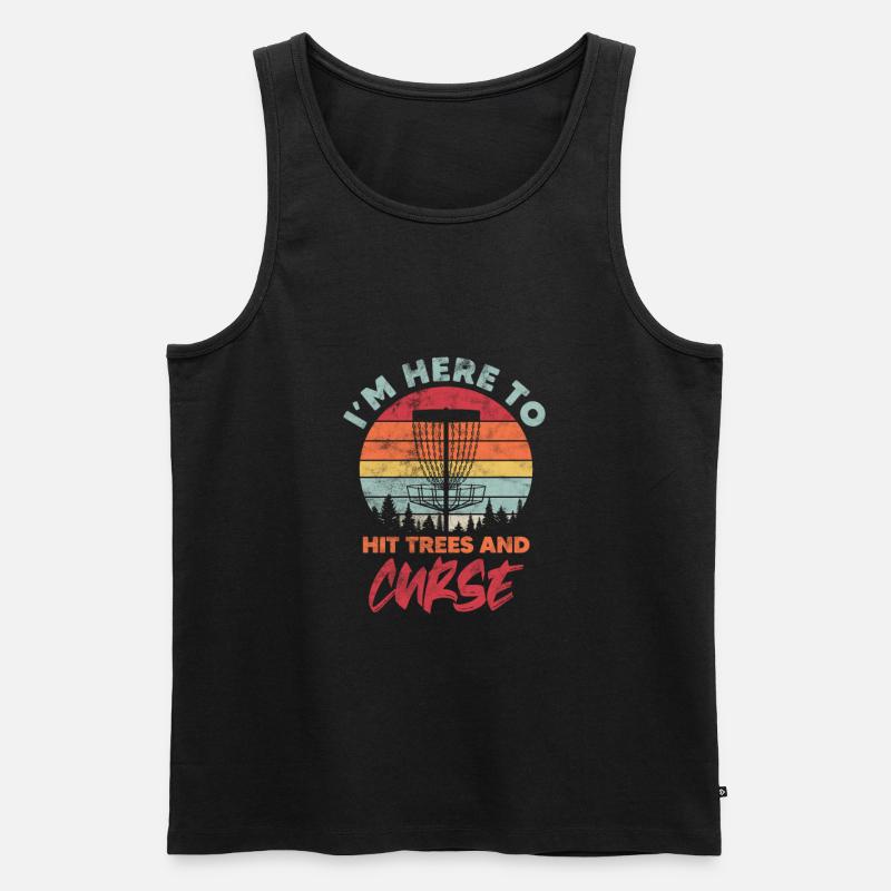 Disc Golf - Männer Premium Bio Tank Top - Schwarz