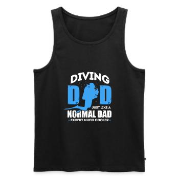 Diver Father Diving Sea Dad Father's Day Gift - Men's Premium Organic Tank Top - black - Front - Michal (187cm)