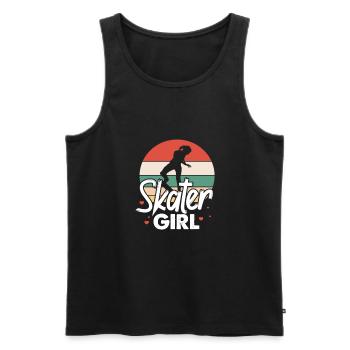 Skater Girl Skateboard Skate Skater Cadeau - Débardeur bio Premium Homme - noir - Devant - AI Model Male 178 light (178cm)