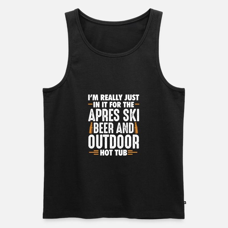 Apres Ski - Männer Premium Bio Tank Top - Schwarz
