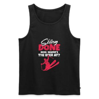 Apres Ski - Men's Premium Organic Tank Top - black - Front - Michal (187cm)