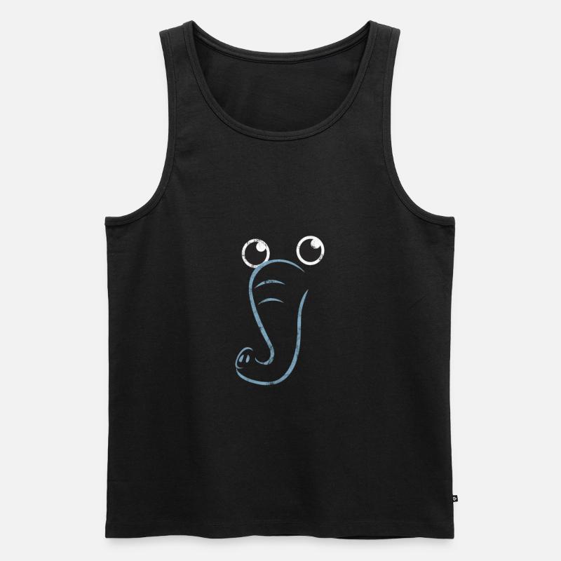 Elefant - Männer Premium Bio Tank Top - Schwarz