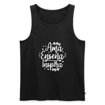 Spanischlehrer Spanisch Lehrer Schule Geschenk - Männer Premium Bio Tank Top - Schwarz - Vorne - AI Model Male 178 light (178cm)