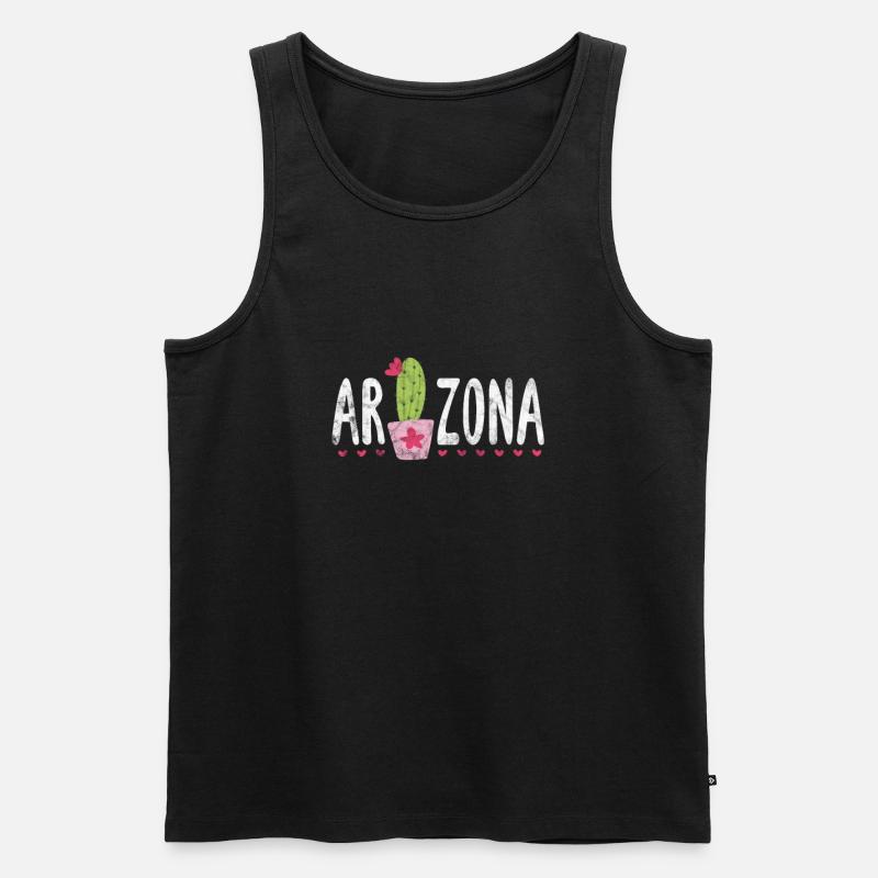 Arizona - Männer Premium Bio Tank Top - Schwarz