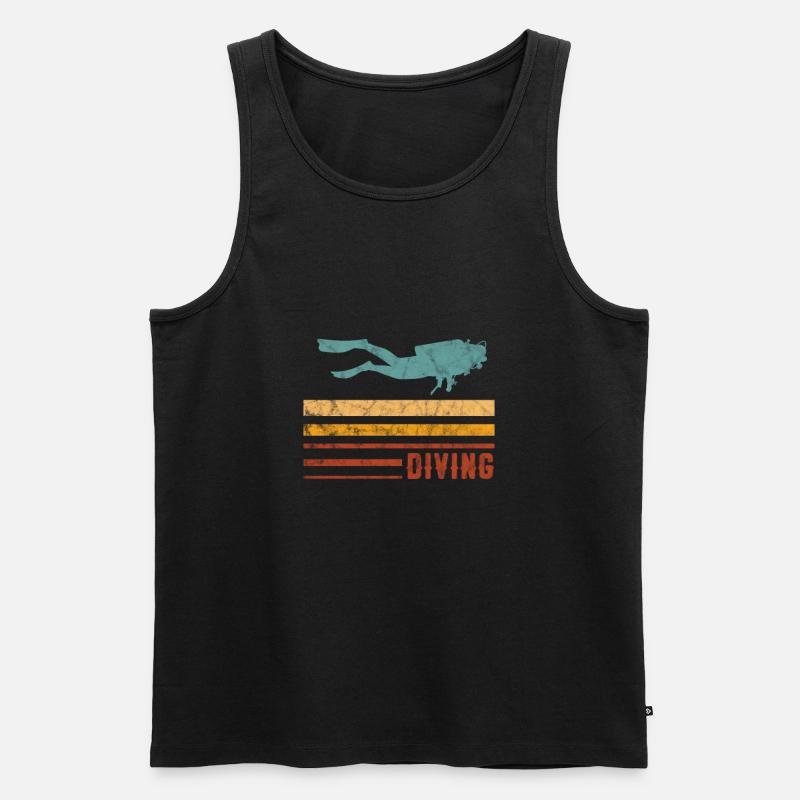 Taucher - Männer Premium Bio Tank Top - Schwarz