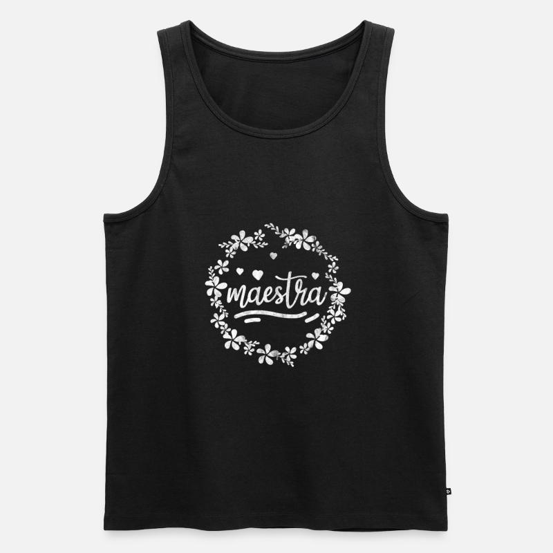 Spanischlehrer - Männer Premium Bio Tank Top - Schwarz