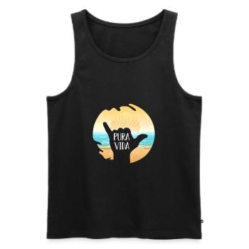Surf Surfer Sea Surfboard Surfergirl Cadeau - Débardeur bio Premium Homme - noir - Devant - Michal (187cm)