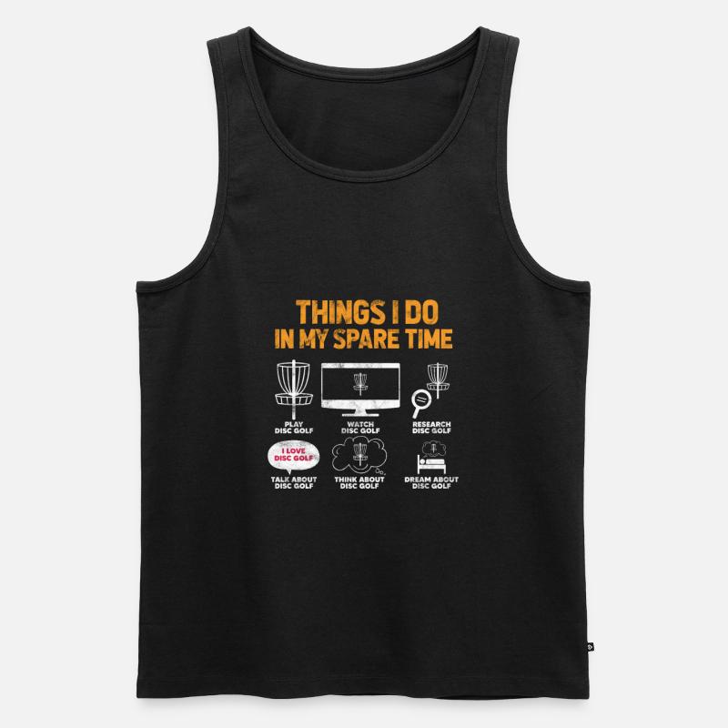 Disc Golf - Männer Premium Bio Tank Top - Schwarz