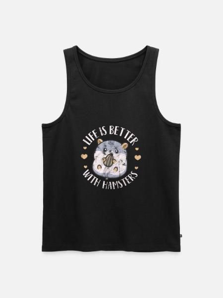 Hamster - Men's Premium Organic Tank Top - black