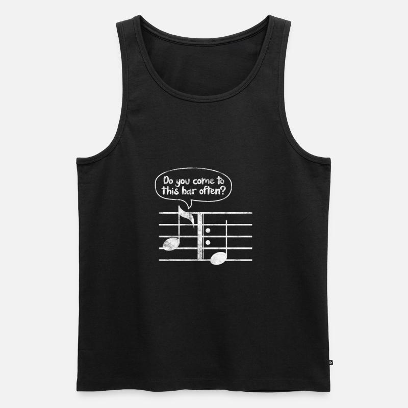 Klavier - Männer Premium Bio Tank Top - Schwarz