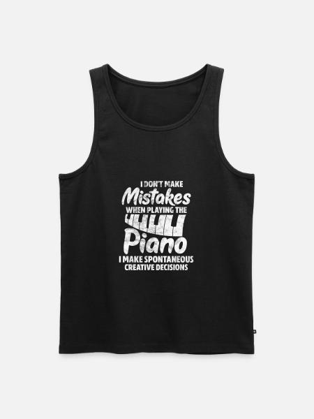 Piano - Men's Premium Organic Tank Top - black