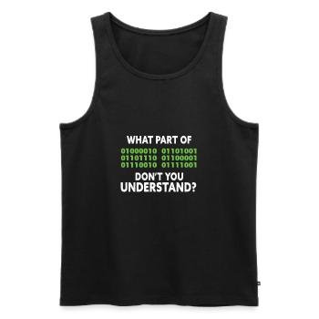 Programmer Compuer Nerd Coder Software Gift - Men's Premium Organic Tank Top - black - Front - Michal (187cm)