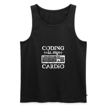 Software developer - Men's Premium Organic Tank Top - black - Front - AI Model Male 178 light (178cm)