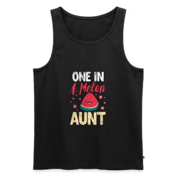 Tante - Männer Premium Bio Tank Top - Schwarz - Vorne - Michal (187cm)