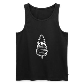 Wald Natur Bäume Landschaft Outdoor Geschenk - Männer Premium Bio Tank Top - Schwarz - Vorne - Michal (187cm)