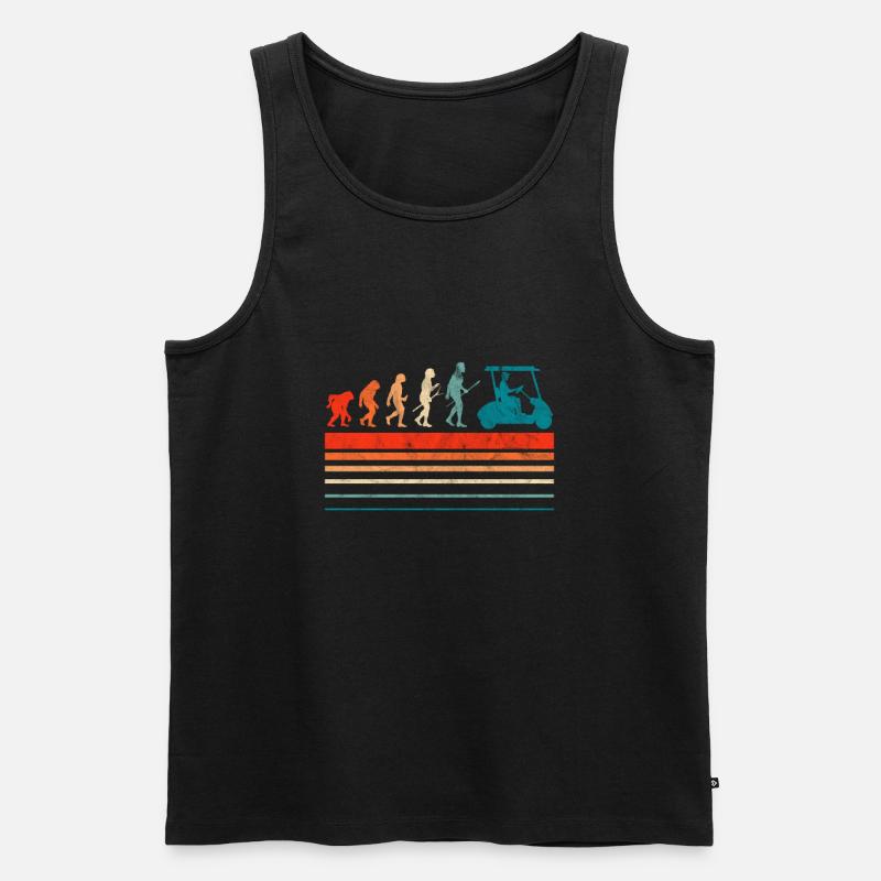 Golf Evolution - Männer Premium Bio Tank Top - Schwarz