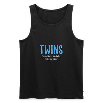 Twins - Men's Premium Organic Tank Top - black - Front - AI Model Male 178 light (178cm)