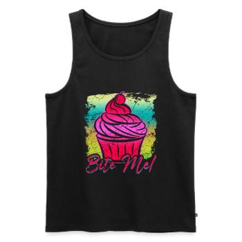 Cupcake - Männer Premium Bio Tank Top - Schwarz - Vorne - AI Model Male 178 light (178cm)