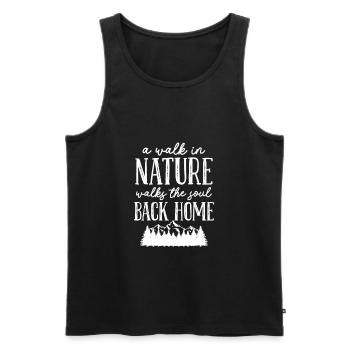 Wald Natur Bäume Landschaft Outdoor Geschenk - Männer Premium Bio Tank Top - Schwarz - Vorne - Michal (187cm)