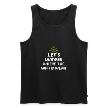 Wald - Männer Premium Bio Tank Top - Schwarz - Vorne - AI Model Male 178 light (178cm)