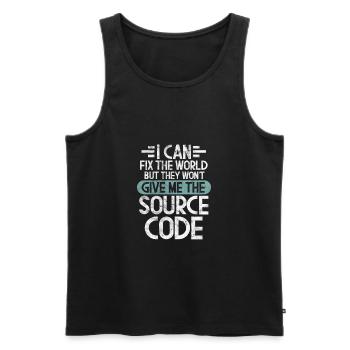 Programmer - Men's Premium Organic Tank Top - black - Front - AI Model Male 178 light (178cm)