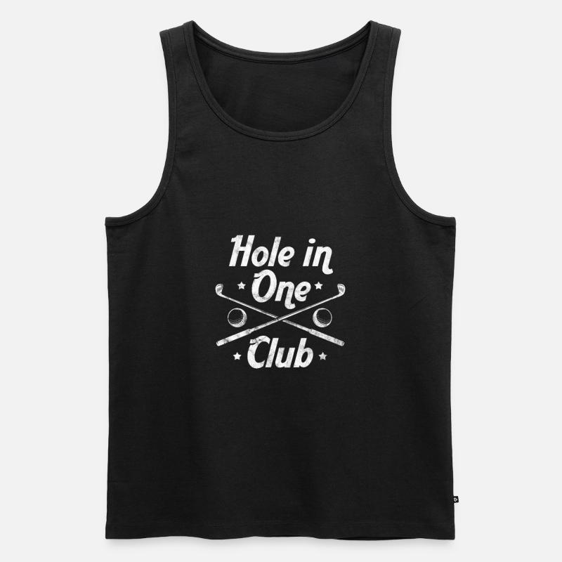 Golf - Männer Premium Bio Tank Top - Schwarz
