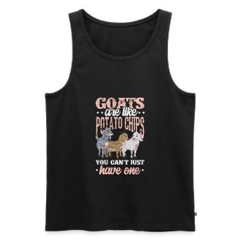 Goat - Men's Premium Organic Tank Top - black - Front - AI Model Male 178 light (178cm)