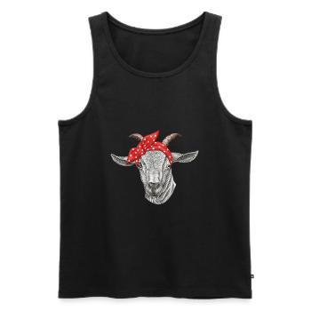 Goat Farm Farmer Goats Farmer Gift - Men's Premium Organic Tank Top - black - Front - AI Model Male 178 light (178cm)